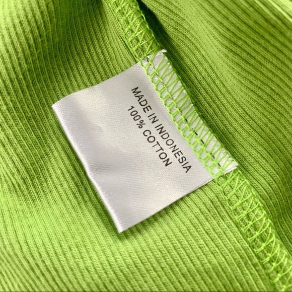 Surya sequined detail apple green ribbed 100% soft cotton bolero cardigan. Med. - Picture 11 of 12
